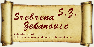 Srebrena Zekanović vizit kartica